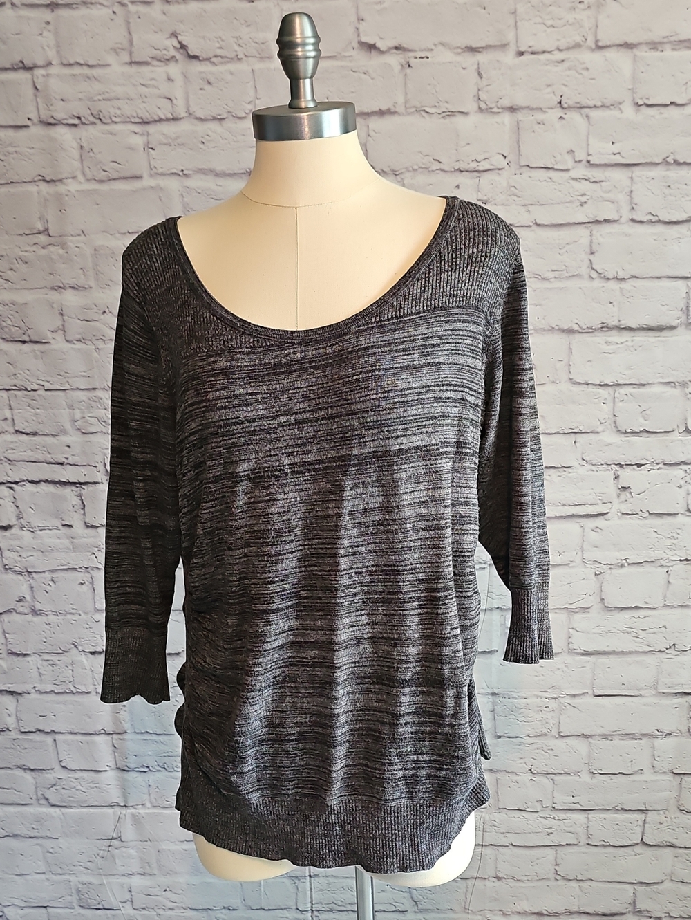 Maurices Charcoal Ribbed Knit Top